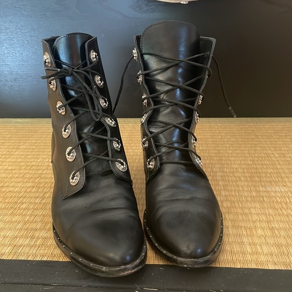 Freda Salvador Black Lace Up Boots - Picture 3 of 5